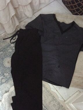 Scrubstar Men’s Black & Charcoal Scrubs Pants Set